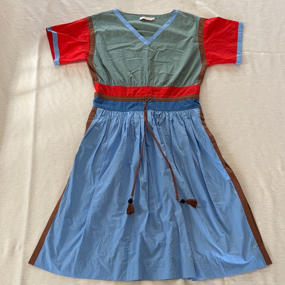 Tory Burch Red, Green, and Blue Casual Dress
